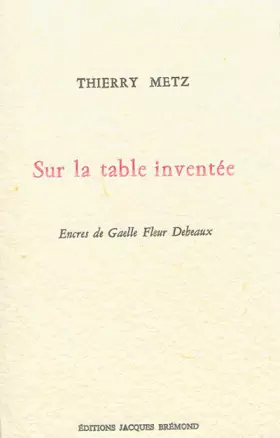 Couverture du produit · Sur la table inventée
