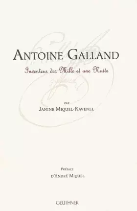 Couverture du produit · Antoine Galland: Inventeur des Mille et une Nuits