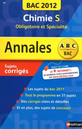 Couverture du produit · Chimie S : Sujets corrigés