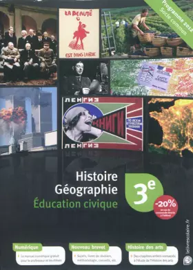 Couverture du produit · Histoire Géographie Education civique 3e : Manuel élève