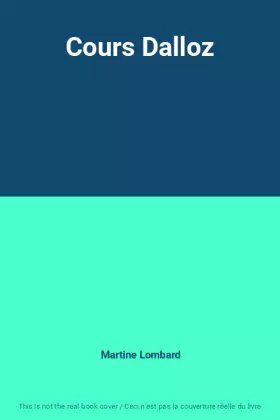 Couverture du produit · Cours Dalloz