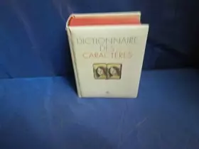 Couverture du produit · Dictionnaire des caractères