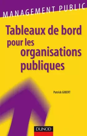 Couverture du produit · Tableaux de bord pour les organisations publiques