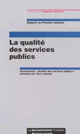 Couverture du produit · La qualité des services publics
