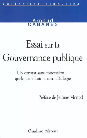 Couverture du produit · ESSAI SUR LA GOUVERNANCE PUBLIQUE