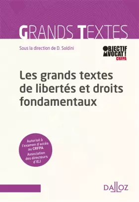 Couverture du produit · Les grands textes de libertés et droits fondamentaux.