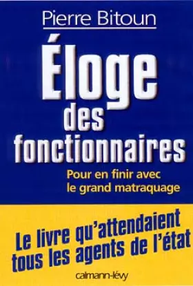 Couverture du produit · Eloge des fonctionnaires