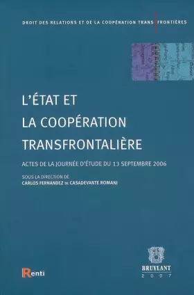 Couverture du produit · L'Etat et la coopération transfrontalière
