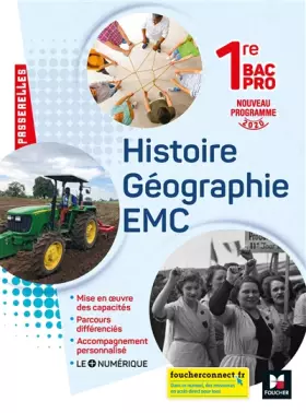 Couverture du produit · Passerelles - HISTOIRE-GEOGRAPHIE-EMC 1re Bac Pro - Ed. 2020 - Livre élève