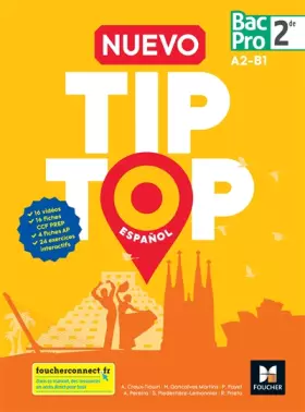 Couverture du produit · NUEVO TIP TOP Español 2de BAC PRO - Éd. 2018 - Manuel élève
