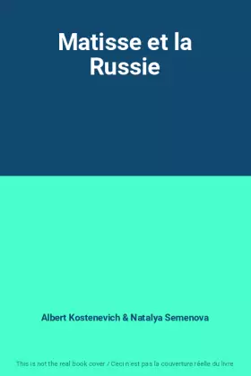 Couverture du produit · Matisse et la Russie
