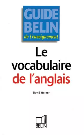 Couverture du produit · Le vocabulaire de l'anglais