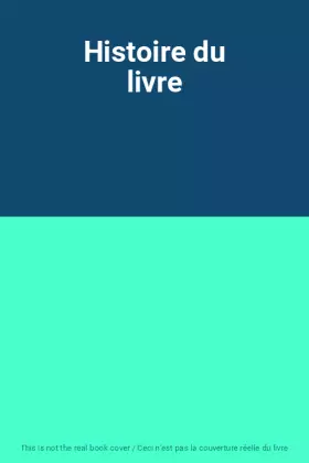 Couverture du produit · Histoire du livre
