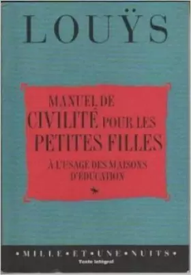 Couverture du produit · Manuel de civilité pour les petites filles à l'usage des maisons d'éducation