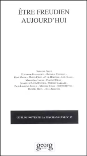 Couverture du produit · Etre freudien aujourd hui psy nø17