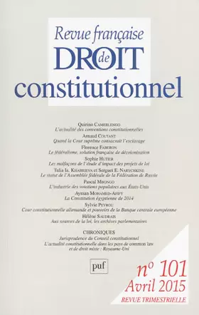 Couverture du produit · RFDC 2015, n° 101