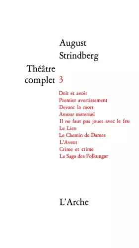 Couverture du produit · Théâtre T3 Strindberg