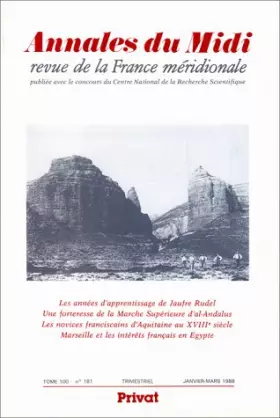 Couverture du produit · Annales du Midi, numéro 181