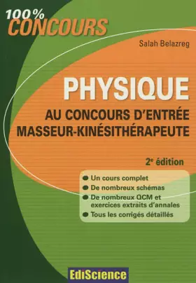 Couverture du produit · Physique au concours d'entrée Masseur-Kinésithérapeute - 2e édition