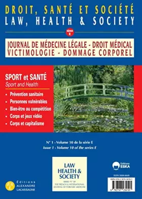 Couverture du produit · Sport et Santé: Prévention sanitaire
