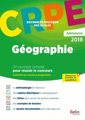 Couverture du produit · Géographie: Epreuve orale d'admission CRPE