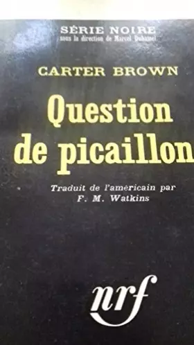 Couverture du produit · Question de picaillons