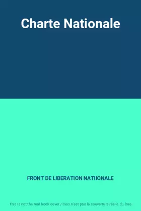 Couverture du produit · Charte Nationale