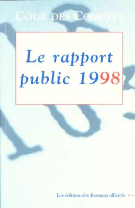 Couverture du produit · Cour des comptes : le rapport annuel 1998