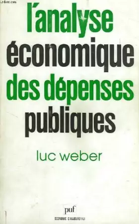 Couverture du produit · L'Analyse économique des dépenses publiques