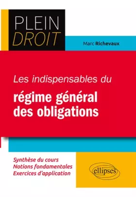 Couverture du produit · Les indispensables du régime général des obligations