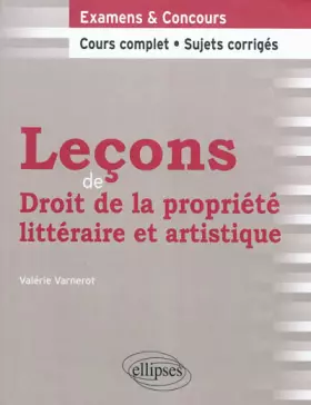 Couverture du produit · Leçons de Droit de la Propriété Littéraire & Artistique