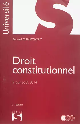 Couverture du produit · Droit constitutionnel - 31e éd.