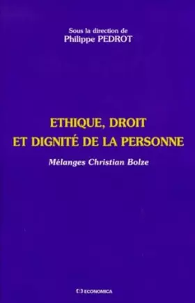 Couverture du produit · Ethique, droit et dignité de la personne