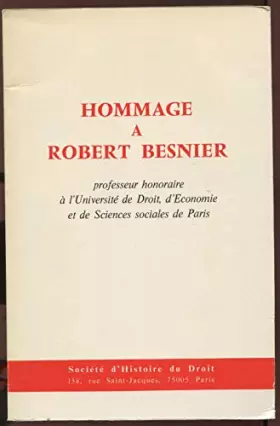 Couverture du produit · Hommage à Robert Besnier