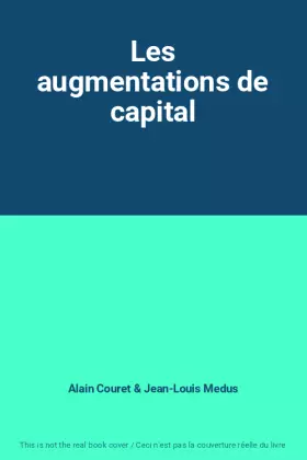Couverture du produit · Les augmentations de capital