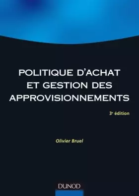 Couverture du produit · Politique d'achat et gestion des approvisionnements