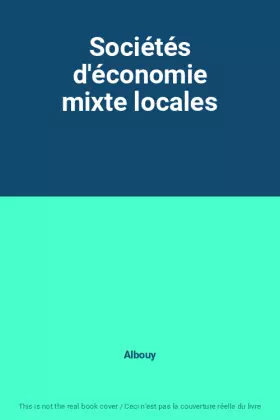 Couverture du produit · Sociétés d'économie mixte locales
