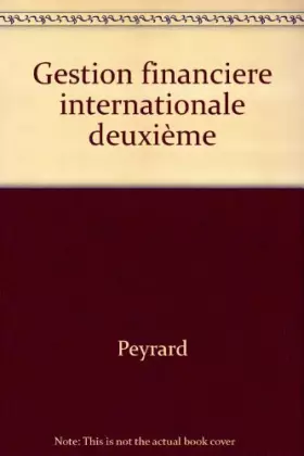 Couverture du produit · Gestion financiere internationale deuxième