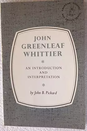 Couverture du produit · John Greenleaf Whittier