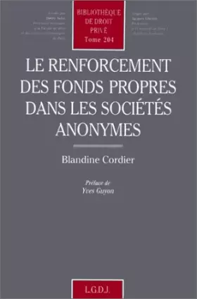 Couverture du produit · Le Renforcement des fonds propres dans les sociétés anonymes