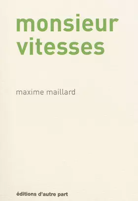 Couverture du produit · Monsieur vitesses