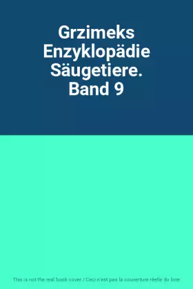 Couverture du produit · Grzimeks Enzyklopädie Säugetiere. Band 9
