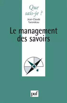 Couverture du produit · Le Management des savoirs