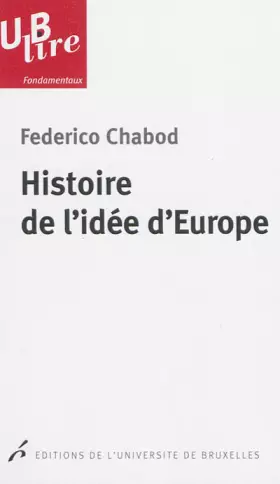 Couverture du produit · HISTOIRE DE L'IDEE D'EUROPE (0000)