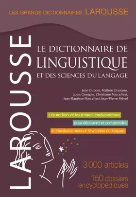 Couverture du produit · Le dictionnaire de linguistique et des sciences du langage