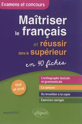 Couverture du produit · Maîtriser le français et réussir dans le supérieur