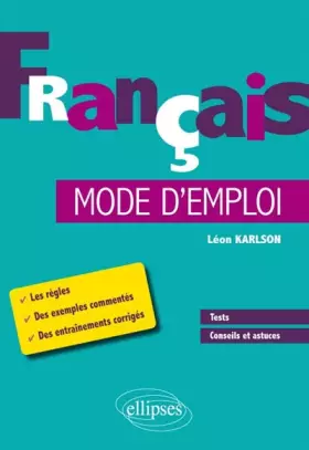 Couverture du produit · Français Mode d'Emploi