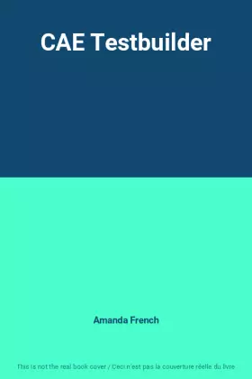 Couverture du produit · CAE Testbuilder