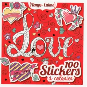 Couverture du produit · 100 stickers à colorier - Love