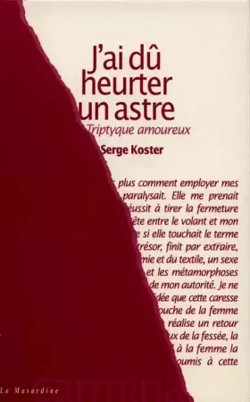 Couverture du produit · J'AI DU HEURTER UN ASTRE. Trpityque amoureux
